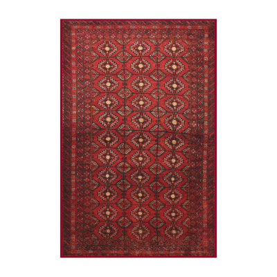 Tapis beige/rouge/brun traditionnel