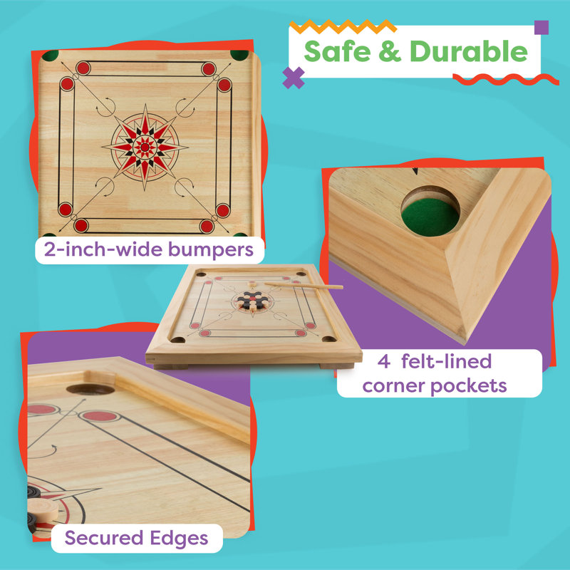 Carrom Board Game Set with Accessories