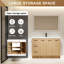 Meuble-lavabo 48 po avec lavabo en résine, double porte 24 po, trois tiroirs 12 po et porte simple 12 po