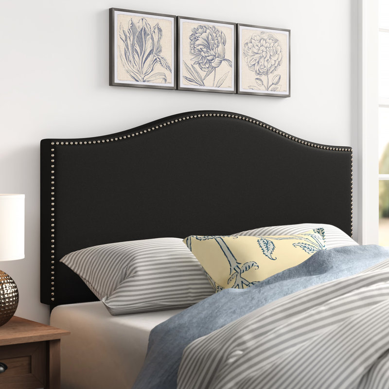 Umaiza Upholstered Headboard, California King, Classic Black Performance Velvet