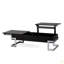 Table basse Calmam ultrabrillante et finition chromée avec plateau relevable