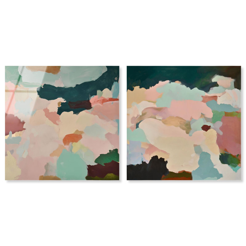 «Luxe Botanicals Boho Art», ensemble de 2 panneaux, impression sur acrylique , H 20 po x l 40 po