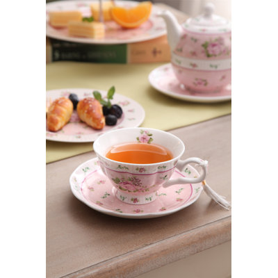 Bone China Teacup and Saucer