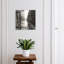 Key storage box, Opens to the left, 30x30x5, Black, City streets bustling with life and movement, 
