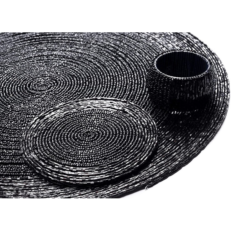 18 Piece Placemat Set, Black