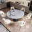 Round Sintered Stone Dining Table With Lazy Susan-1200611688-1200611694