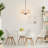5-Light Dimmable Drum Chandelier Fabric Chandelier Kitchen Chandelier Drum Chandeliers for Dining Room