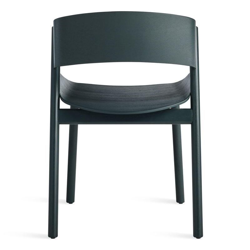 Port Upholstered Dining Chair, Navy Green on Ash
