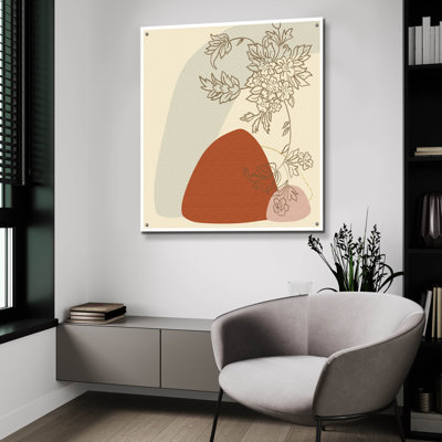 «Abstract Tropical Flowers» par Sabrina Balbuena, art mural en verre acrylique