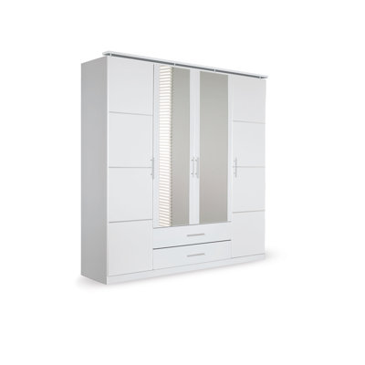 Micro 4 Door Manufactured Wood Wardrobe