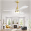 Ventilateur de plafond 48 po avec 3 lumières et ventilateur de plafond en bois-35928087