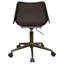 Chaise de bureau ajustable rembourrée brune