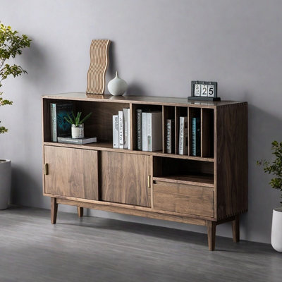 Unique design of solid wood bookcase
