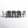 Alyah 8 - Person Metal Patio Dining Set with Extendable Rectangular Table