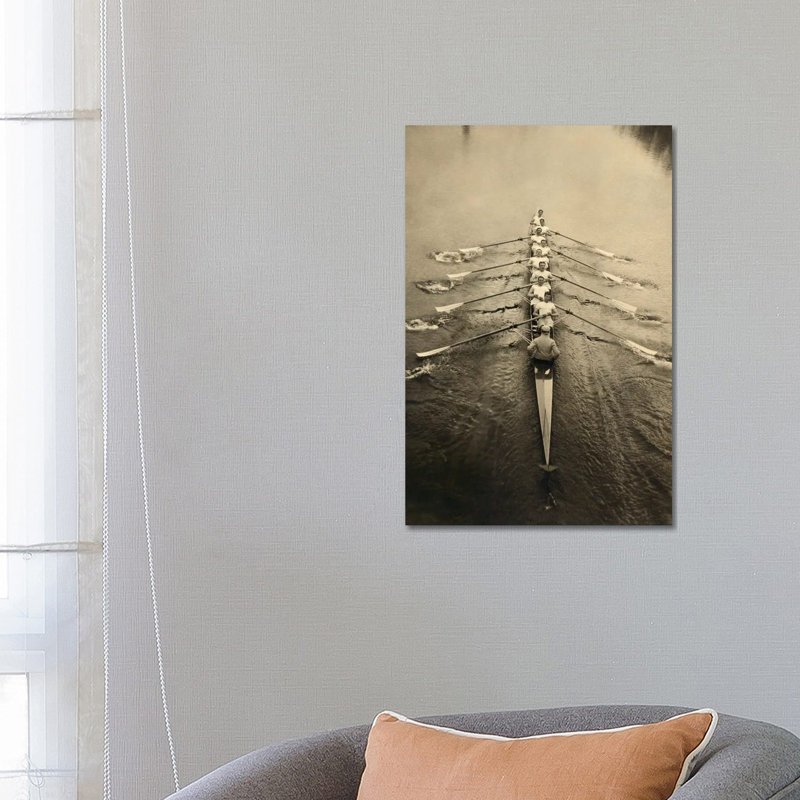 Rowing Crew, Early 20th Century - Wall Art Print - Wrapped Canvas, 26" x 18", Gallery Wrapped Canvas, No Frame