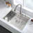 Stainless Steel 30 In 2-Hole Single Bowl Drop-In Kitchen Sink With Bottom Grid And Basket Strainer