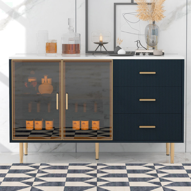 Buffet Modern, Bleu marine