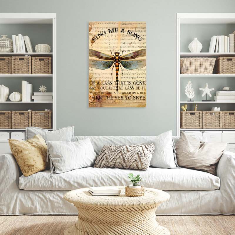" Dragonfly Sing Me A Song ", 20" H x 16" W x 1.25"D