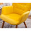 Chaise en velours jaune au look élégant en tissu