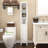 66.92" Bathroom Storage Cabinet With Adjustable Shelves - Slim 1 Door Freestanding For Home, Bathroom, Kitchen, Villa White Reading Room