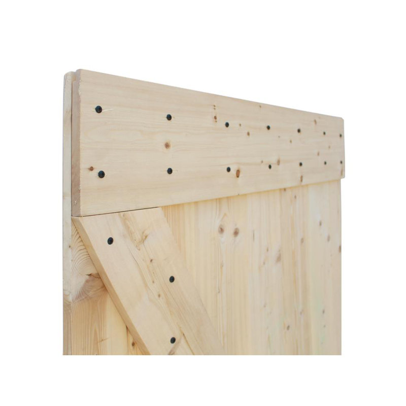 84'' Unfinished Natural Wood Classic Barn Door Slab