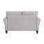 Causeuse moderne rembourrée en tissu texturé avec coussins attachés Modern Transitional-1840870503