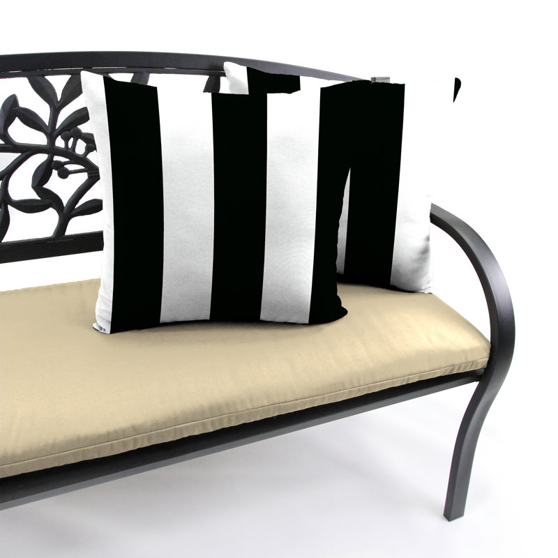 18" x 18" Outdoor Throw Pillow, Black Striped