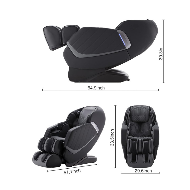 Fauteuil de massage Zero Gravity, Noir