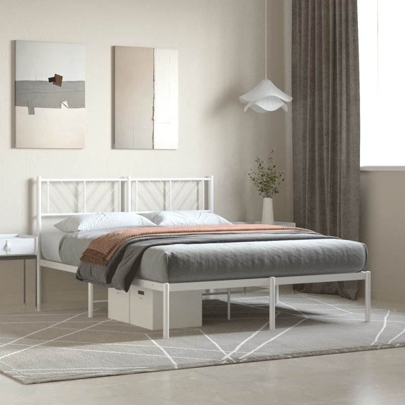 Nelvie Metal Bed, Black, Double (4'6)