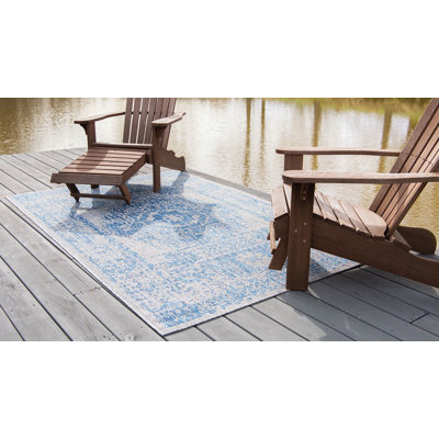 Indoor/Outdoor Endea Area Rug Aqua Colour