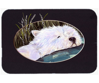 East Urban Home Westie Glass Cutting Board