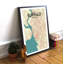 Buffalo City Map, reproduction d'impression sur affiche en beige-24705386