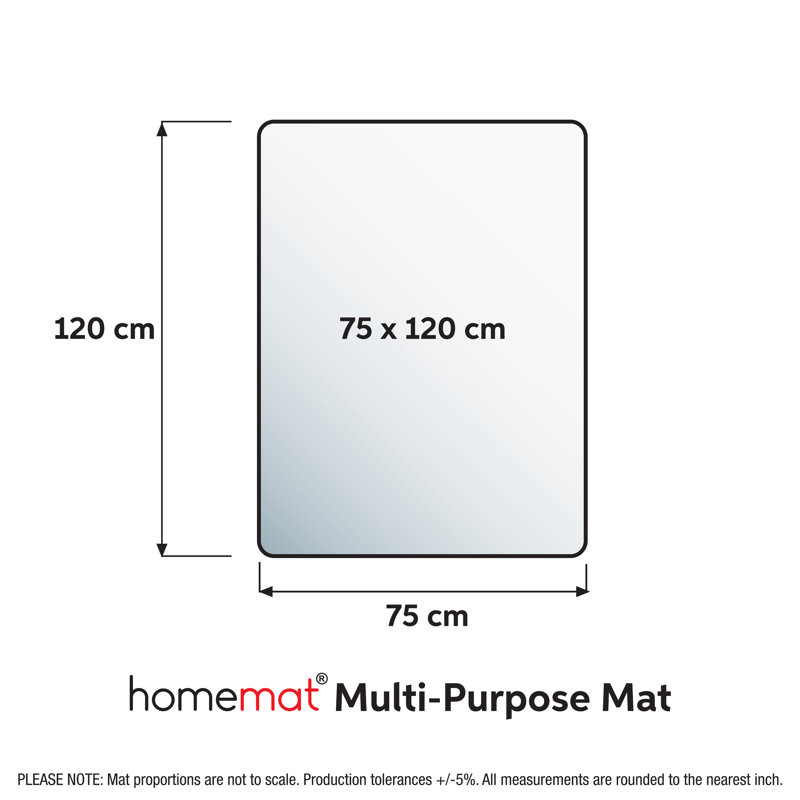 HomeMat Multi-Purpose Mat - Rectangular, 120 cm W x 75 cm L