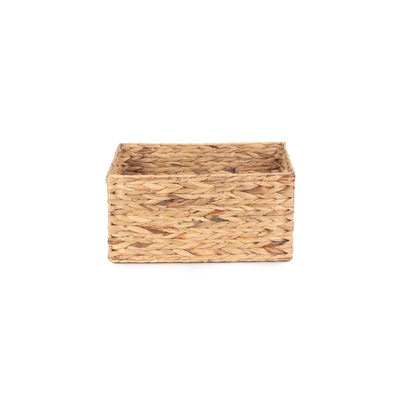 Seilles Wicker Water Hyacinth Storage Basket, 21cm H x 42cm W x 30cm D