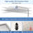 12 Inch Rain Shower - Adjustable Arm In Stainless Steel, Shower, Wall Mounted Steel Head With Air-In Technology For Perfect To Corrosion, Fits Standard Pipe
