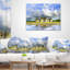 Seashore Chateau De Chambord Castle and Reflection Lumbar Pillow
