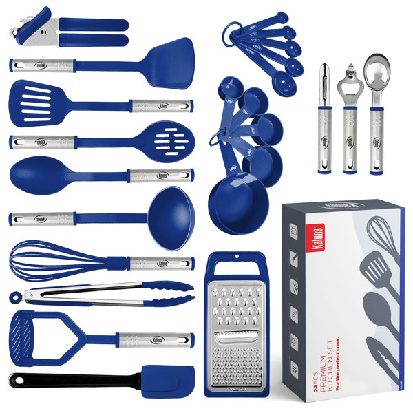 Kaluns Cooking Utensils Set 24 Silicone Kitchen Utensils Non Stick and Heat Resistant