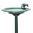 31" Tall Outdoor Antique Flower Birdbath with Bird Decoration Yard Statue, Durable Polypropylene Construction for Patio, Deck, or Yard