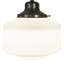 16" Wide Revival Schoolhouse W/Traditional Globe Pendant