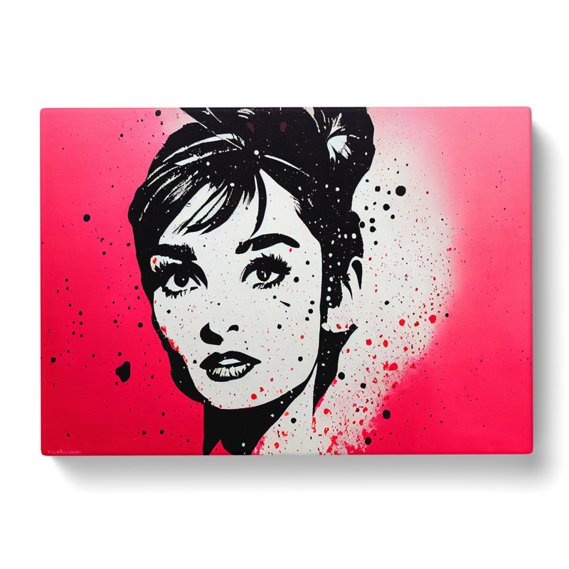 Woman Splashed - Wrapped Canvas Print, 40cm H x 60cm W x 3cm D