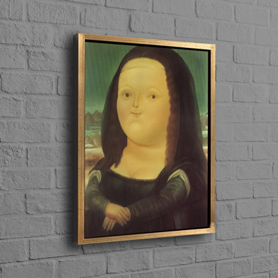 Mona Lisa Art Canvas Gift Featuring Fernando Botero's Unique Style For Art Enthusiasts And As A Personalized Present For Moms