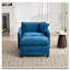 Fauteuil club en tissu d'ameublement en chenille-1660826303