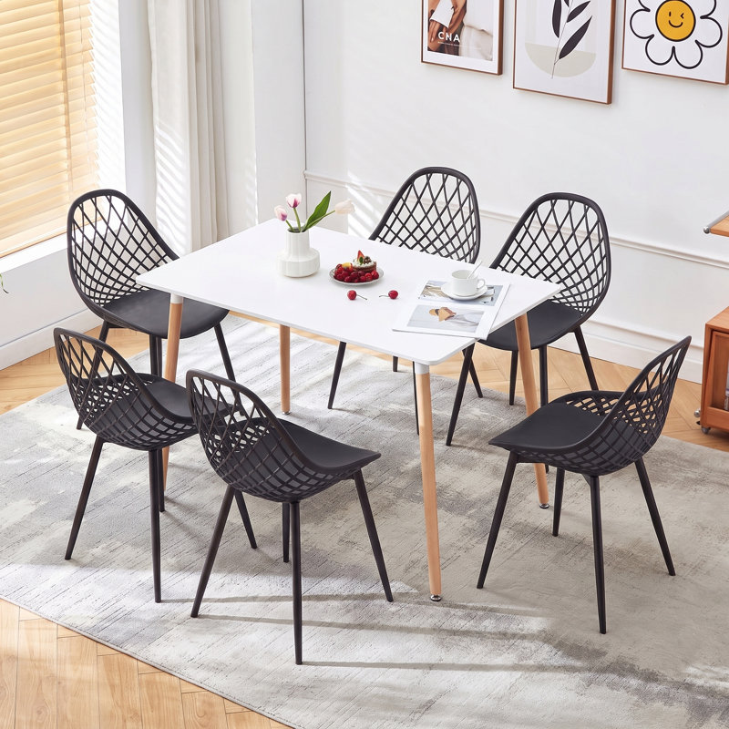 Dorrington 6 - Person Dining Set, White