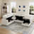 L-Shaped Modular Sofa Set With Large Storage Space-591189968