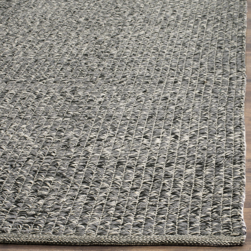 Alphy Hand Woven Cotton Abstract Rug, Square 6'