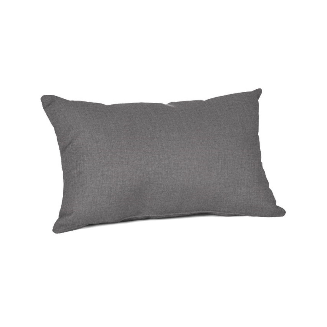 Casual Cushion Sunbrella ® Fabric 1-Piece Indoor/Outdoor Lumbar Pillow, 19"W x 12"L Casual Cushion Corp. Color/Pattern: Cast Slate Sunbrella®