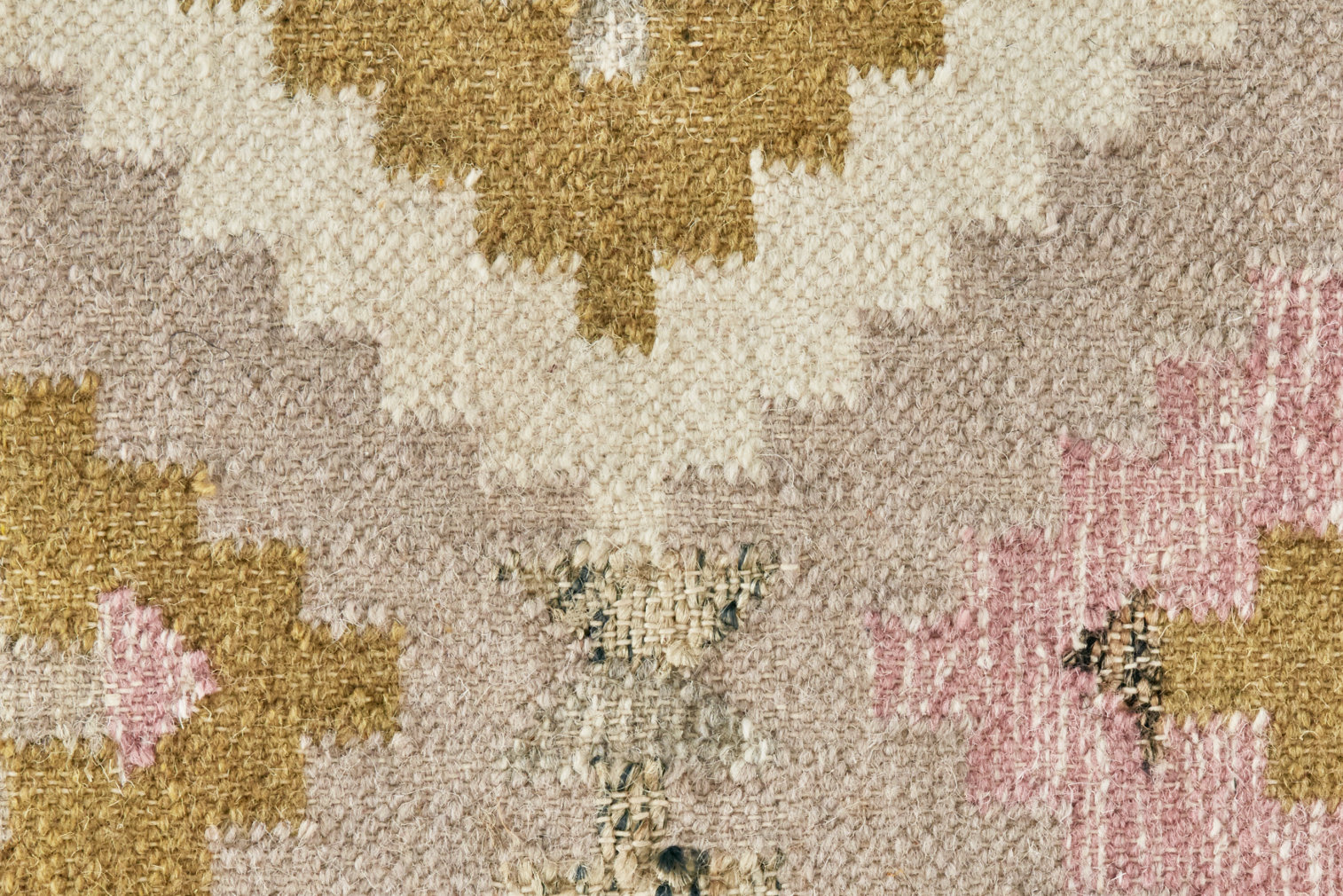 Joni Handmade Pink/Beige/Green/Gray Rug, Rectangle 10' x 14'