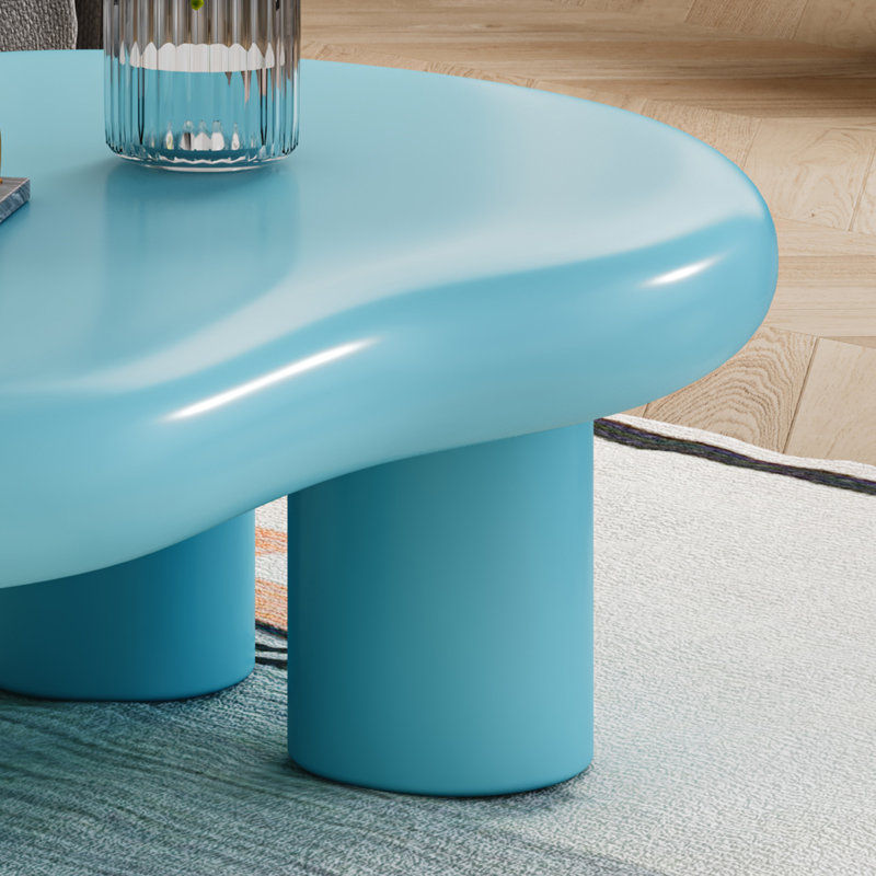 Table basse Ednar, Bleu, H 13,8 po x L 48,5 po x l 35 po