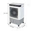 Ventilateur de climatiseur portatif - Refroidisseur par évaporation à 3 vitesses, débit d'air réglable, télécommande, minuterie 2/4 / 8H, pour chambre à coucher, dortoir, bureau et voyage, blanc + gris, 31 L (8,2 gal)