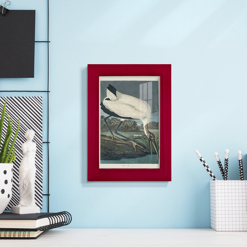 Waverley Pl 216, impression encadrée sur papier, Rouge cerise, H 6 po x l 4 po x P 1 po